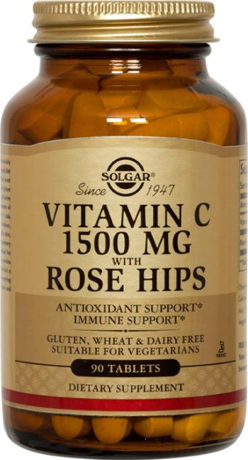 Vitamina C Con Rose Hips 1.500 Mg.  90 Comp. (Solgar)