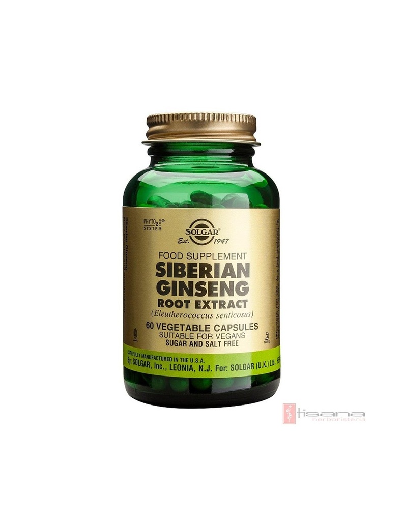 Ginseng Siberiano Estandarizado 60 Caps. (Solgar)