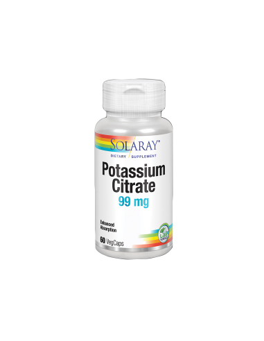 Citrato De Potasio 60 Caps. 99 Mg. (Solaray)