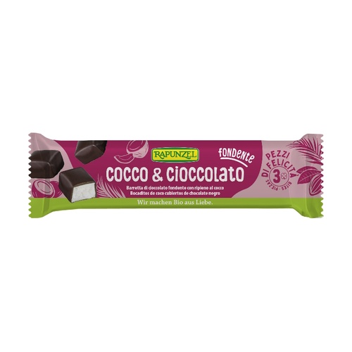 Bocados De Coco C/ Choco Negro Bio 50 Grs. (Rapunzel)