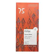 Chocolate Negro Panama 75% Cacao 80 Grs. (Vivani)