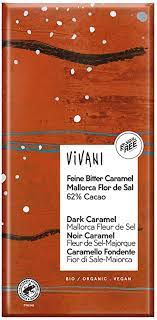 Chocolate Negro Crujiente Caramelo Y Sal Mallorca 80 Grs. (Vivani)