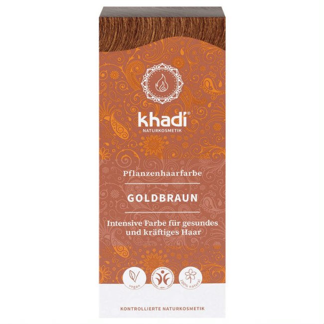 Herbal Hair Color Castaño Dorado 100 Grs. (Khadi)