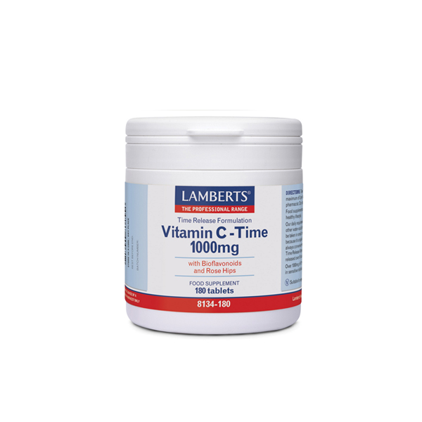 Vitamina C Time Bioflavonoides 180 Tab. 1000Mg. (Lamberts)