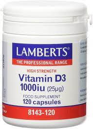 Vitamina D3 1000 Ui 120 Caps. (Lamberts)