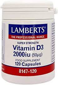 Vitamina D3 2000 Ui 120 Caps. (Lamberts)
