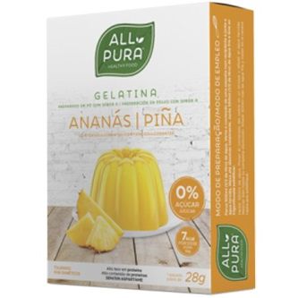 Gelatina Piña Zero 1 Sobre 28 Grs. *10 Porciones* (All Pura)