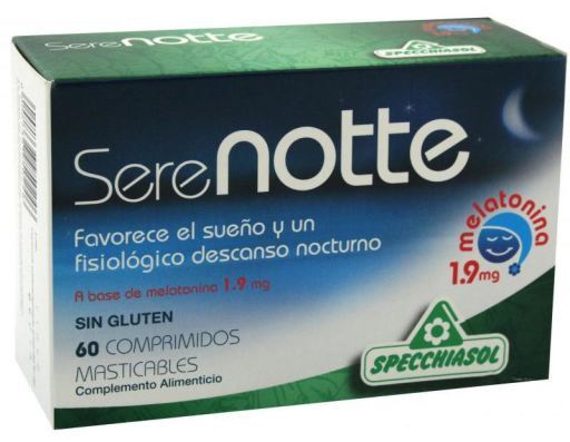 Serenotte Melatonina 1.9Mg Masticable 60 Caps.  (Specchiasol)