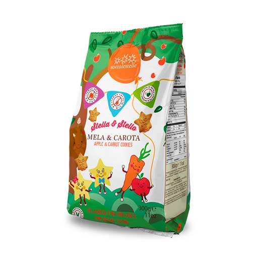 Galleta Stella Manzana Zanahoria 300 Grs. (Sottolestelle)