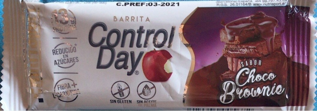 Barrita Control Day Chocolate Brownie 44 Grs. (Nutrisport)