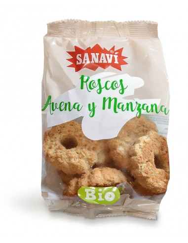 Roscos De Avena Y Manzana Bio 150 Grs.(Sanavi)