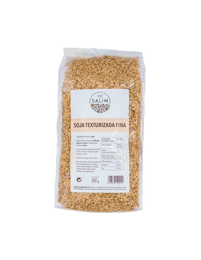 Proteina De Soja Fina 400 Grs. (Int Salim)