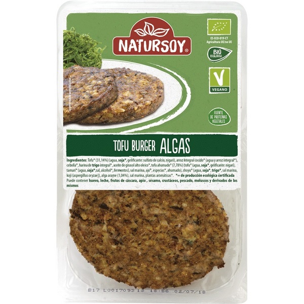 Hamburguesa Tofu Algas 160 Gr (Natursoy)