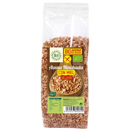 Avena Hinchada Con Miel S/Gluten Bio 150 Grs. (Sol Natural )