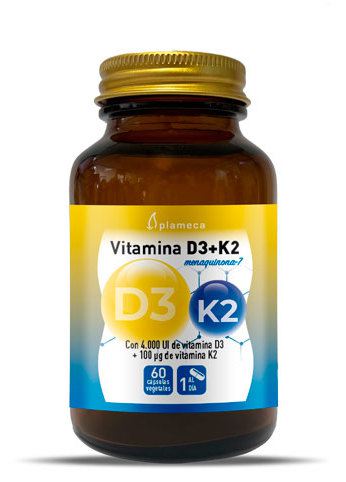 Vitamina D3 + K2 4000 Ui 60 Caps. (Plameca)