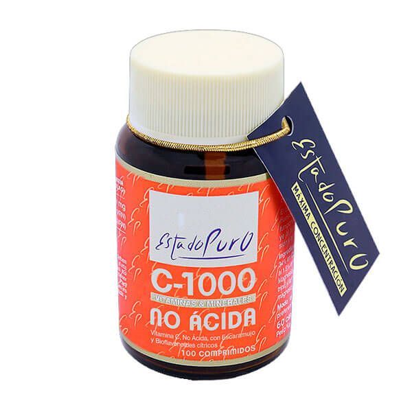 Vitamina C 1000 No Acida 100 Tab (Estado Puro)
