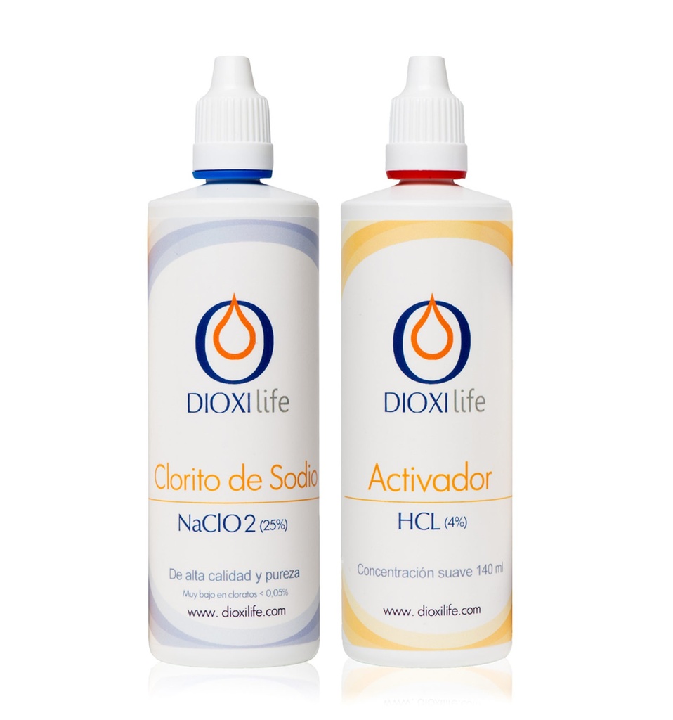Kit Potabilizador Clorito Sodio Y Activador *Mms* 140 ml (Dioxilife)