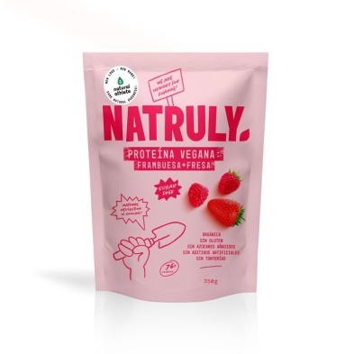 Proteina Vegana Fresa Frambuesa Bio 350 Grs. (Natural Athlete)