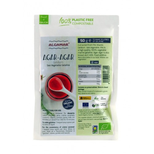 Alga Agar Agar En Copos Bio 50 Grs. (Algamar)