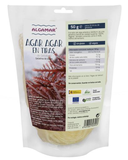 Agar Agar En Tiras 50 Grs. (Algamar)