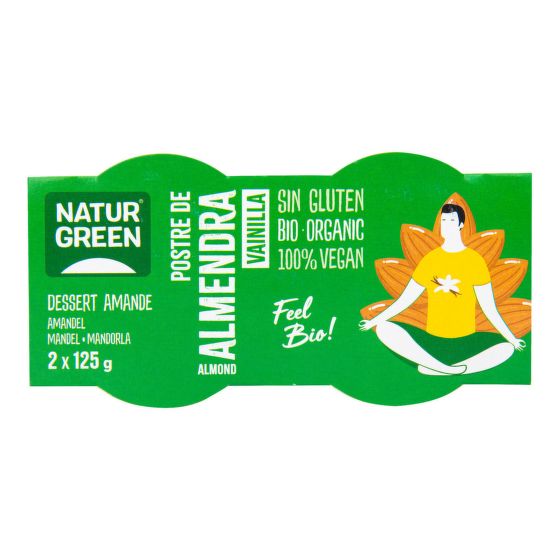 Postre Almendra Vainilla 2 X 125 Grs. (Naturgreen)