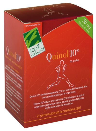 Quinol 10 100 Mg. "Coenzima Q10" 60 Perlas (100% Natural)