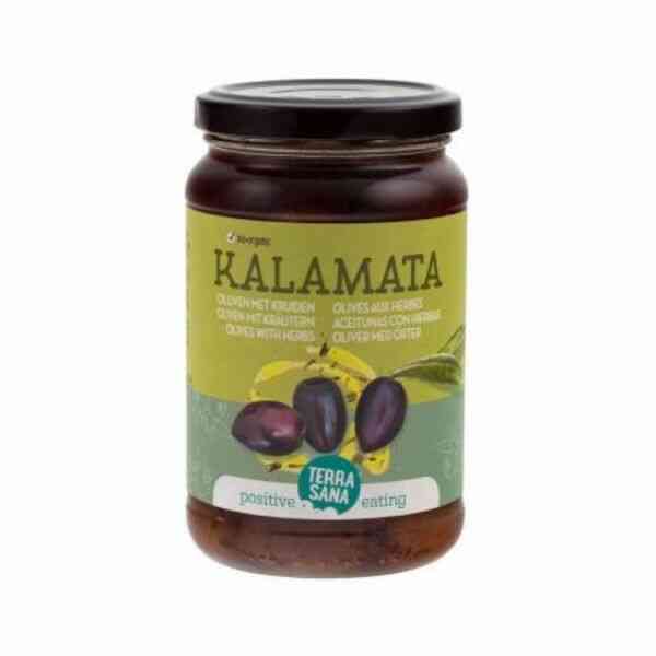 Aceitunas Kalamata Con Hueso Marinadas 345 Grs. (Terrasana)