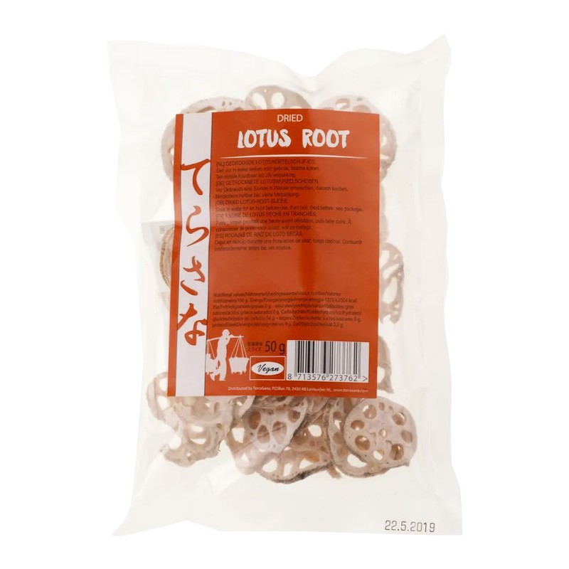 Raiz De Loto En Rodajas Secadas 50 Grs. (Terrasana)