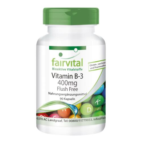 Vitamina B 3 * Niacina No Ruborizante* 90 Caps. (Fairvital)