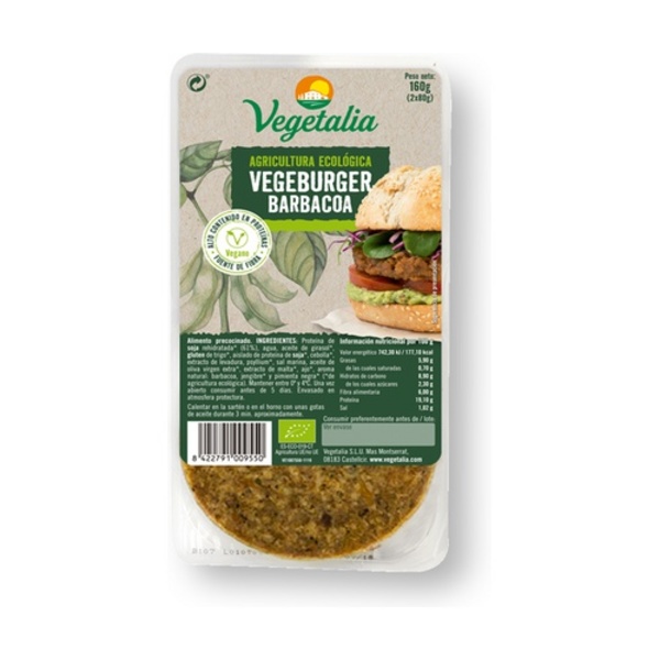 Vegeburguer *Hamburguesa* Barbacoa Bio 160 Grs. (Vegetalia)