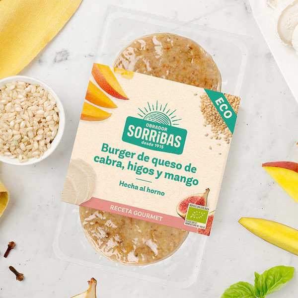 Hamburguesa queso cabra mango higo Bio (Sorribas) 6*160 gr