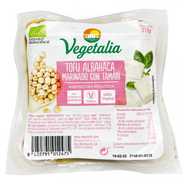 Tofu Albahaca Marinado con Tamari  bio 270 GR (Vegetalia)