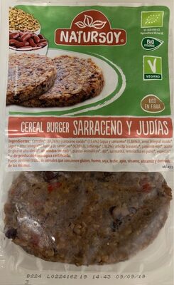 Hamburguesa cereal burguer Sarraceno y Judias 200gr (Natursoy)