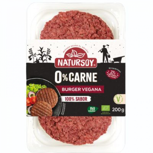Hamburguesa Vegana 0% Carne 200 gr (Natursoy)