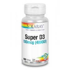 Super D3 100mcg (4000UI) 100 Perlas (Solaray)