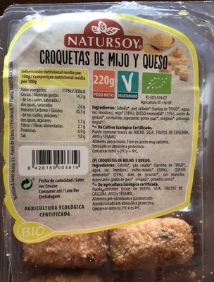 Platos croquetas de mijo y queso 150 gr