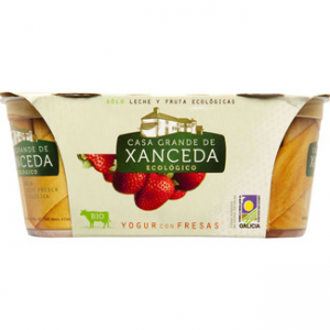Yogur cremoso eco con fresas 2*125 gr (Xanceda)