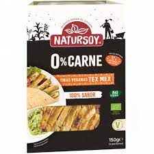 Tiras Veganas Tex Mex 0 Carne 150 Grs. (Natursoy)