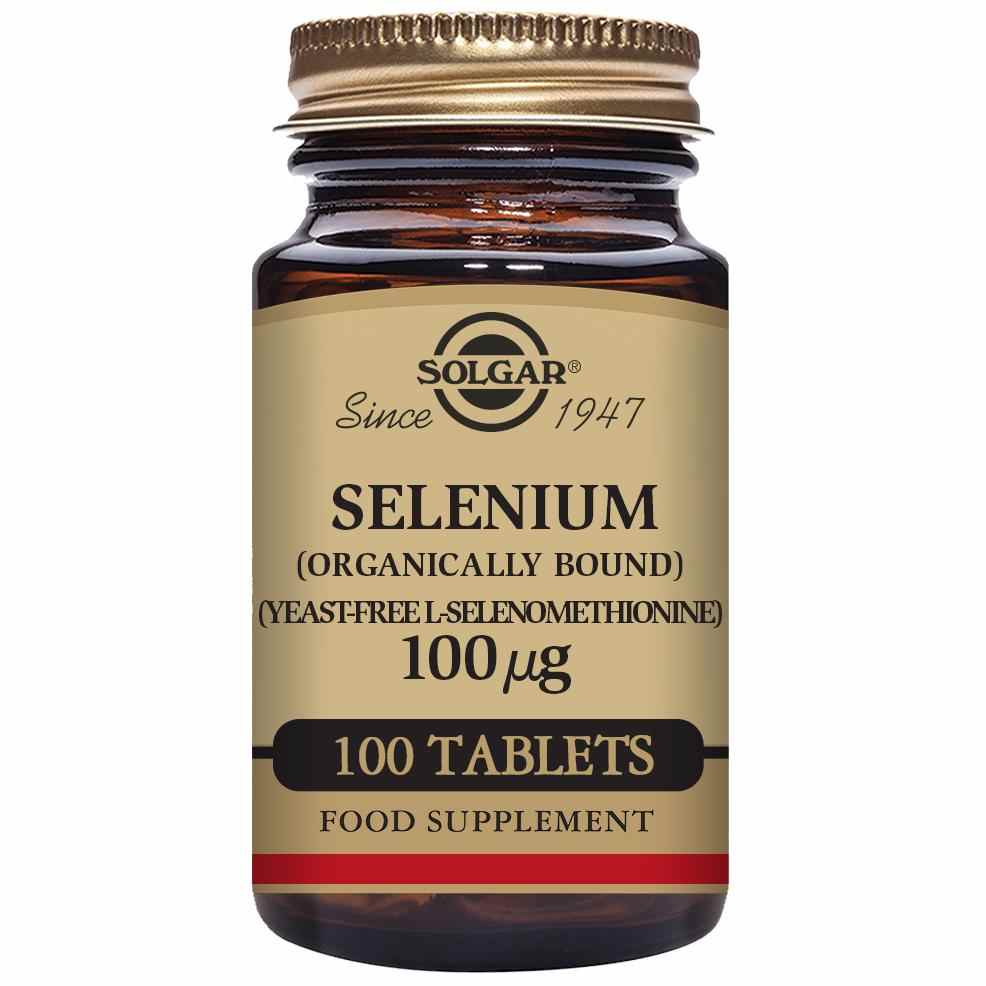 Selenio 100 mg "Sin Levadura" 100 Comp. (Solgar)