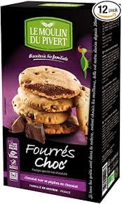 Cookies Rellenas Chocolate Bio 175 gr. (Le Moulin Du Pivert)