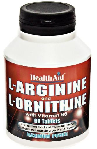 L-Arginina L-Ornitina con Vit. B6 60 Caps. (Health Aid)