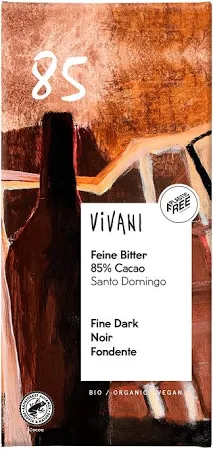 Tableta De Chocolate Negro 85% 100Gr (Vivani)