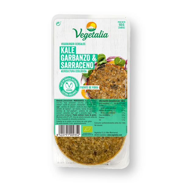 Vegeburguer *Hamburguesa* Garbanzo y Kale Bio (Vegetalia)