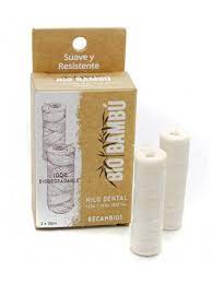 [7506709857400] Hilo Dental Seda Natural Recambio 2 x 30 mtrs. (Bio Bambu)