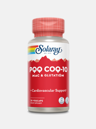 [076280327670] Pqq COQ 10 NAC y Glutation 30 Caps. (Solaray) 