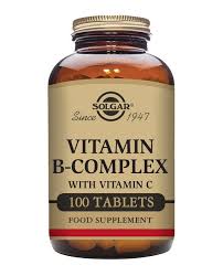 [9900000376260] Vitamina B Complex con Vitamina C 100 Tab 15 % dto (Solgar) 