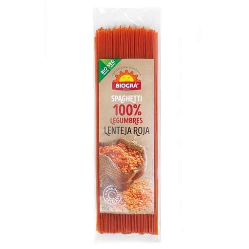[8447212173733] Espagueti Lentejas Rojas Bio 250 Gr. (Biogra)