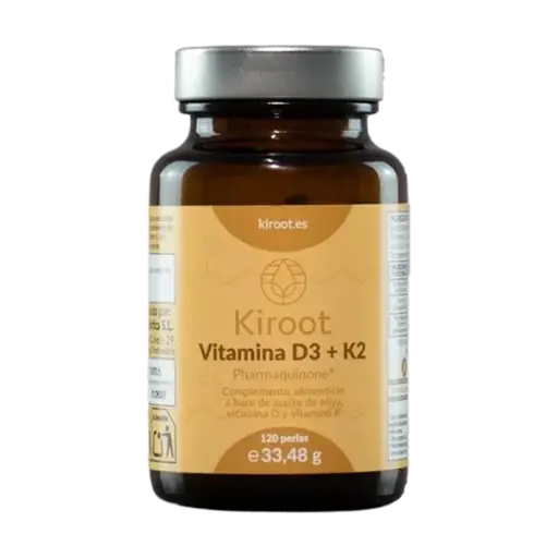 [8437020459228] Vitamina D3 + K2 120 perlas (Kiroot)
