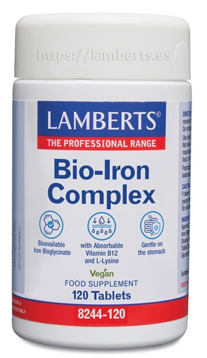 [5055148414528] Complejo de Hierro Vegan 120 Tab. (Lamberts)