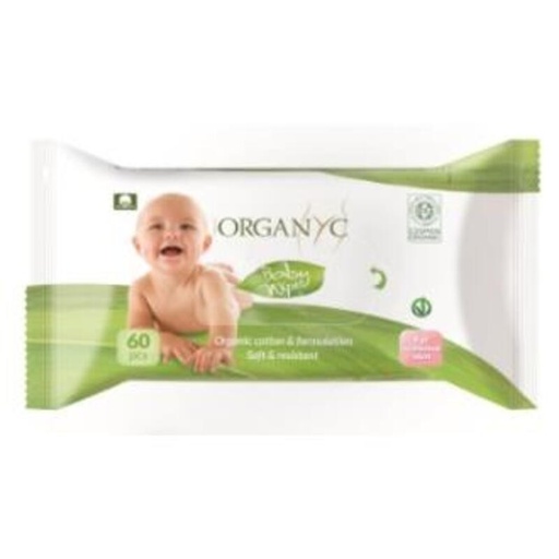 [8016867009997] Toallitas Humedas Bebe Algodón 60 Ud. (OrganYC)